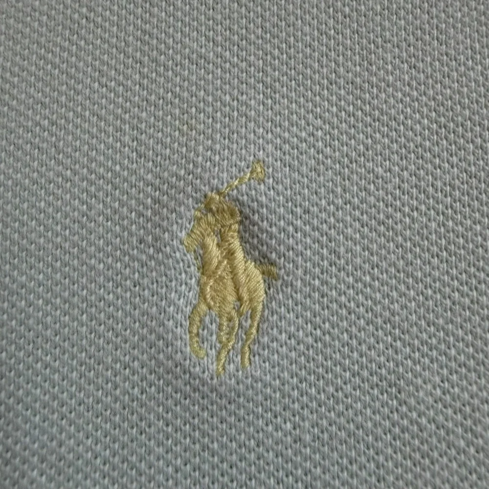 Polo Ralph Lauren Mens Large Vintage Polo Shirt Mint Green Gold Pony Cotton 90s